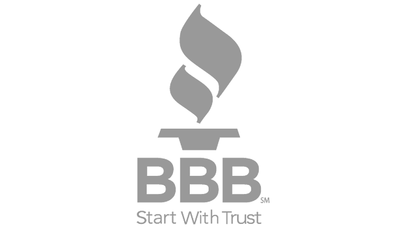 BBB logo with a torch and the text 'BBB Start With Trust'.